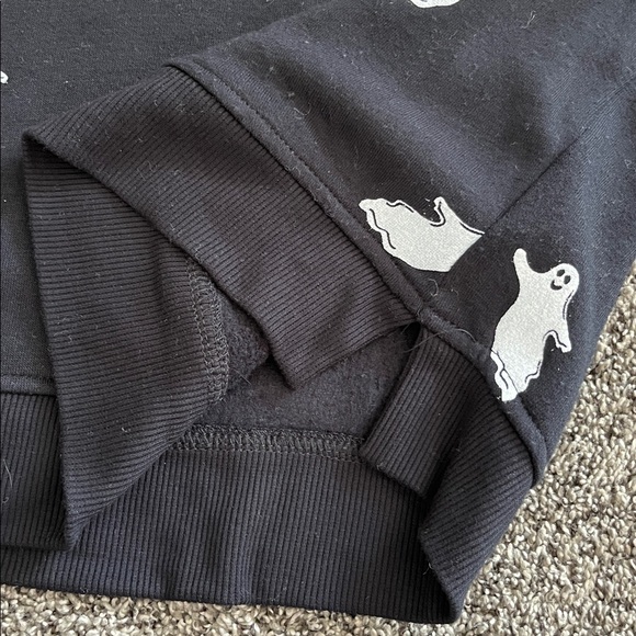 Black Sweater with White Ghost Print - Picture 8 of 10